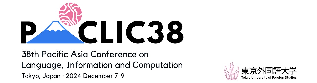PACLIC 2024 (38th Pacific Asia Conference on Language, Information and Computation)